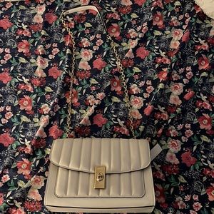 Chalk White Coach chainlink crossbody